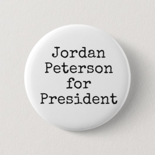 Jordan Peterson für Präsident Button (Vorderseite)