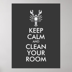 Jordan Peterson Keep Calm Räume Dein Zimmer auf Hu Poster