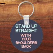 Jordan Peterson: Stehen Sie gerade auf... Schlüsselanhänger (Vorderseite)