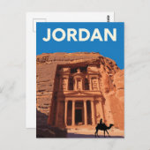 Jordan Petra Treasury Retro Postkarte (Vorne/Hinten)