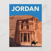 Jordan Petra Treasury Retro Postkarte (Vorderseite)