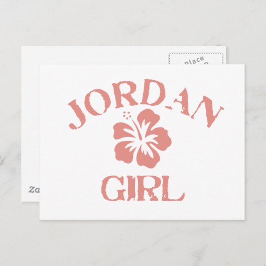Jordan Pink Girl Postkarte (Vorne/Hinten)
