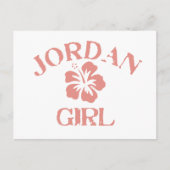 Jordan Pink Girl Postkarte (Vorderseite)