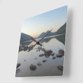 Jordan Pond Maine Wall Clock Quadratische Wanduhr (Winkel)