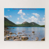 Jordan Pond Maine.Weihnachtsgrüße Puzzle (Horizontal)