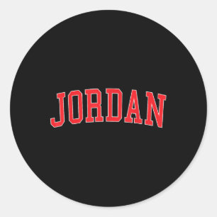 Jordan Red Varsity T - Shirt.png Runder Aufkleber