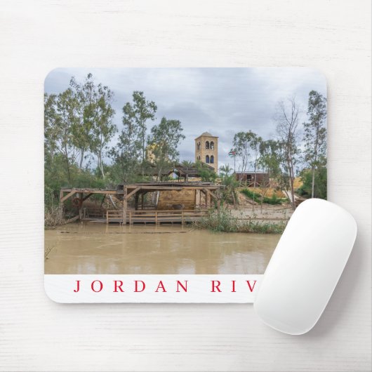 Jordan River Baptissite view mousepad (Mit Mouse)