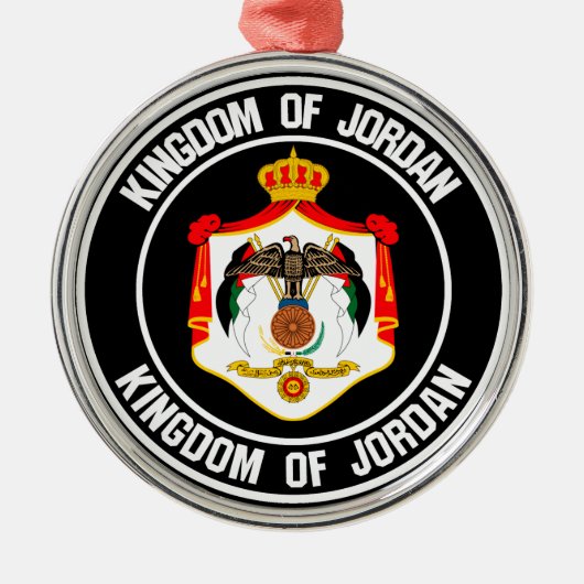 Jordan Round Emblem Ornament Aus Metall (Vorne)
