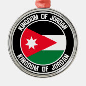 Jordan Round Emblem Ornament Aus Metall (Vorne)