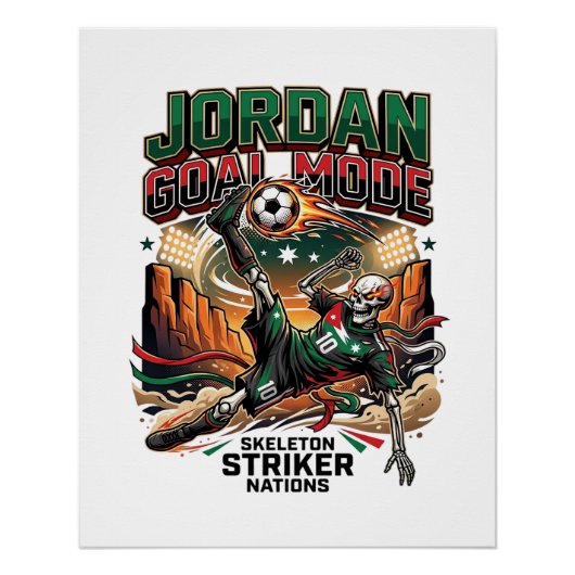 Jordan Tor-Modus Skelett Stürmer Nationen Dynamisc Poster (Vorderseite)