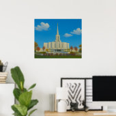 Jordan Utah Temple Painting™ LDS Art Poster (Heimbüro)