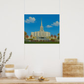 Jordan Utah Temple Painting™ LDS Art Poster (Küche)