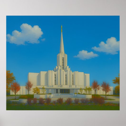 Jordan Utah Temple Painting™ LDS Art Poster (Vorne)