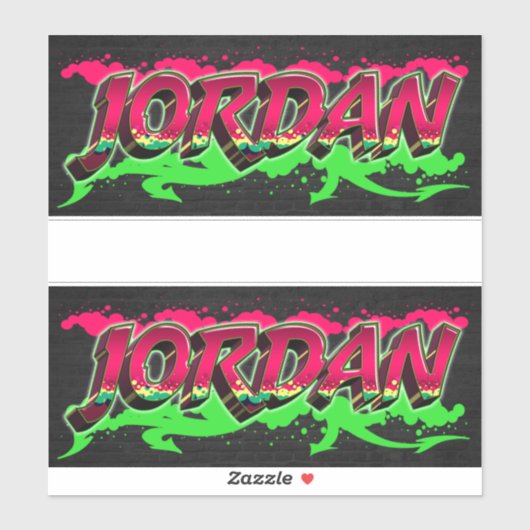 Jordan Vorname Name Graffiti Aufkleber Sticker (Blatt)