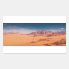 Jordan, Wadi Rum Wüste Rechteckiger Aufkleber