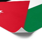 Jordanien - Asien - Flagge - Poster (Ecke)