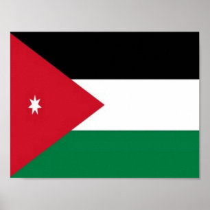 Jordanien - Asien - Flagge - Poster