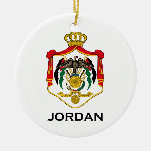 JORDANIEN - Emblem/Flagge/Wappen/Symbol Keramikornament (Vorne)