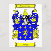 Jordanien (Englisch) Wappen-Coat Postkarte (Vorderseite)