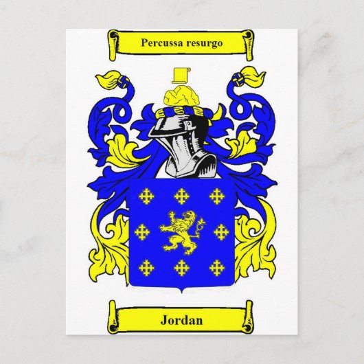 Jordanien (Englisch) Wappen-Coat Postkarte (Vorderseite)