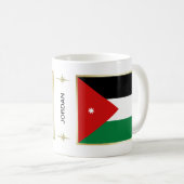 Jordanien-Flagge + Karten-Tasse Kaffeetasse (VorderseiteRechts)