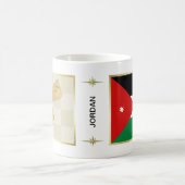 Jordanien-Flagge + Karten-Tasse Kaffeetasse (Mittel)