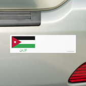 Jordanien-Flagge mit Namen auf Arabisch Autoaufkleber (Auf Auto)