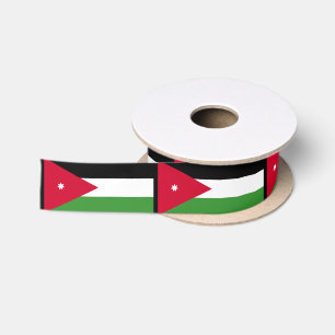 Jordanien-Flagge Satinband