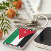 Jordanien-Flagge Schlüsselanhänger (Vorderseite rechts)