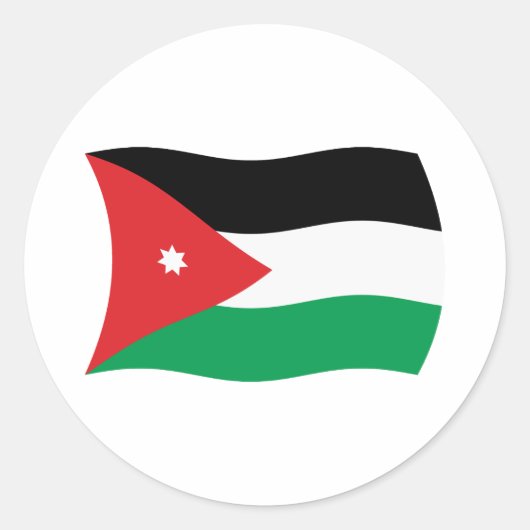 Jordanien Flaggen Aufkleber (Vorderseite)