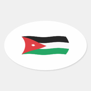 Jordanien Flaggen Aufkleber