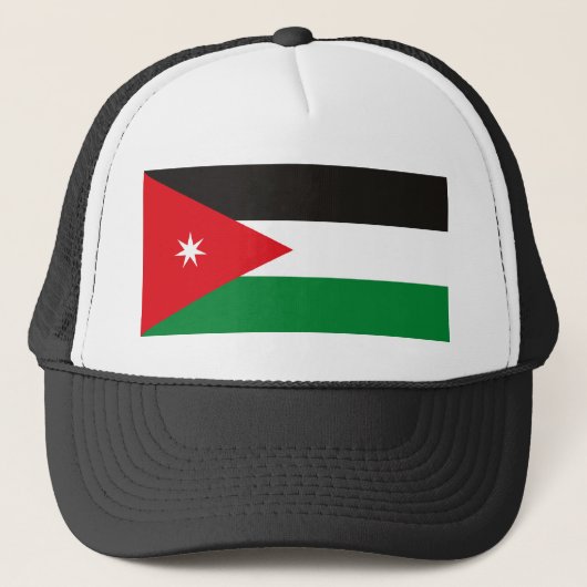 Jordanien-Flaggen-Hut Truckerkappe (Vorderseite)