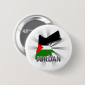 Jordanien-Flaggen-Karte 2,0 Button (Vorne & Hinten)