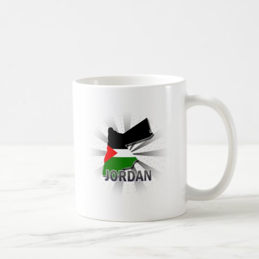 Jordanien-Flaggen-Karte 2,0 Kaffeetasse (Rechts)