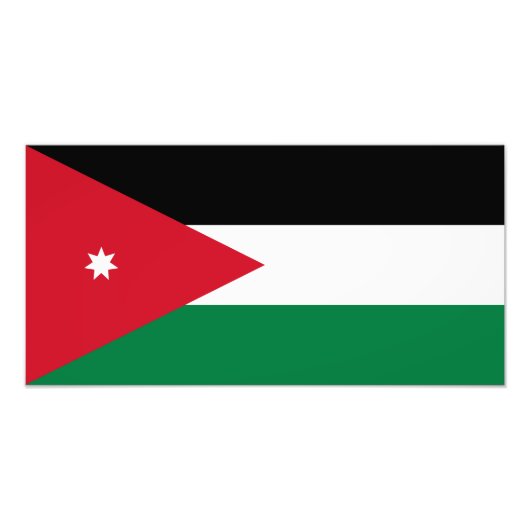 Jordanien - jordanische Flagge Fotodruck (Vorne)