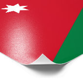 Jordanien - jordanische Flagge Fotodruck (Ecke)