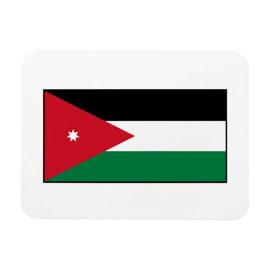 Jordanien - jordanische Flagge Magnet (Horizontal)