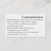 Jordanien-Kommunikation Visitenkarte (Rückseite)