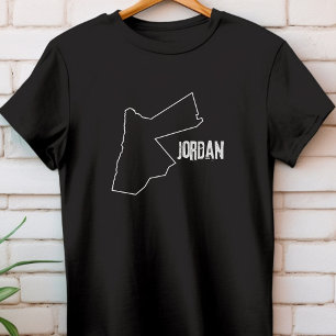 Jordanien Landkarte Form jordanische Grenze T-Shirt