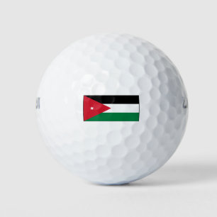 Jordanien - Nationale Flagge - Derzeitiger Stand Golfball