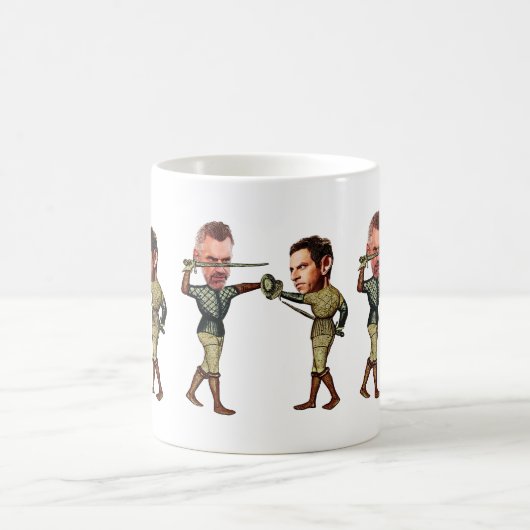 Jordanien Peterson gegen Sam Harris Kaffeetasse (Mittel)
