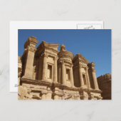 Jordanien, Petra, das Kloster, Al Deir. 2 Postkarte (Vorne/Hinten)