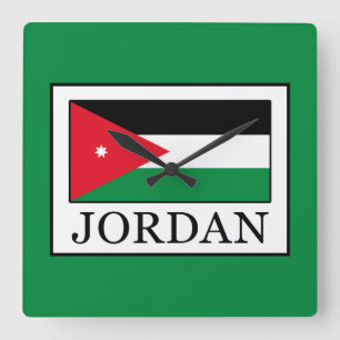 Jordanien Quadratische Wanduhr
