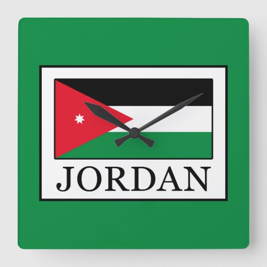 Jordanien Quadratische Wanduhr (Vorderseite)