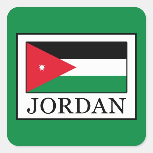 Jordanien Quadratischer Aufkleber (Vorderseite)