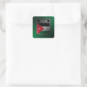 Jordanien Quadratischer Aufkleber (Tasche)