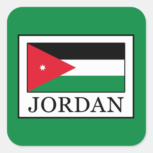 Jordanien Quadratischer Aufkleber (Vorderseite)