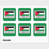 Jordanien Quadratischer Aufkleber (Blatt)