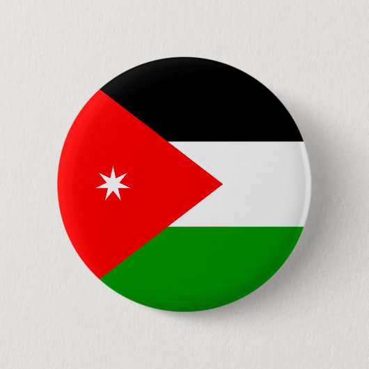 Jordanien-Qualitäts-Flagge Button (Vorderseite)