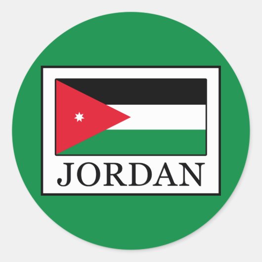 Jordanien Runder Aufkleber (Vorderseite)